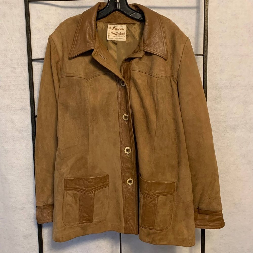 LEATHERS by NEW ENGLAND SPORTSWEAR Vintage Suede and Leather Coat